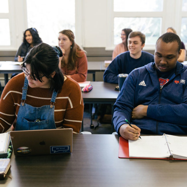 Psychology students classroom photo