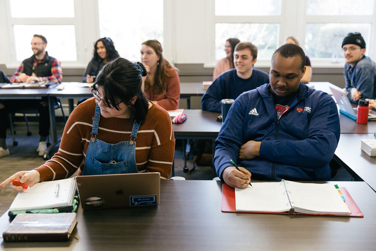 Psychology students classroom photo